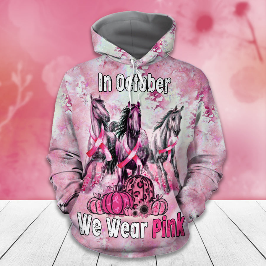 Breast Cancer Awareness Month I Wear Pink Survivor Breast Pain Fight Like A Girl Hoodie