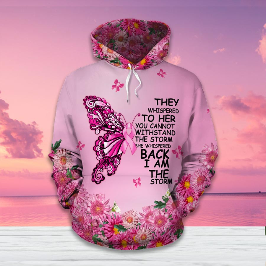 Breast Cancer Awareness Month I Wear Pink Survivor Breast Pain Fight Like A Girl Hoodie