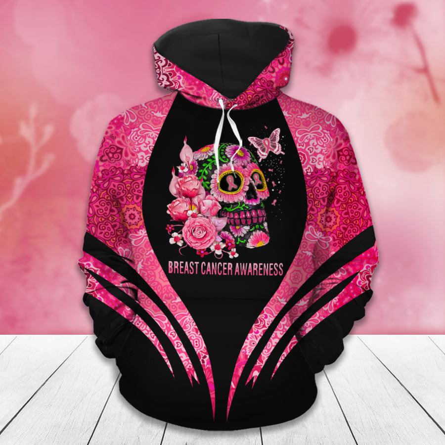 Breast Cancer Awareness Month I Wear Pink Survivor Breast Pain Fight Like A Girl Hoodie