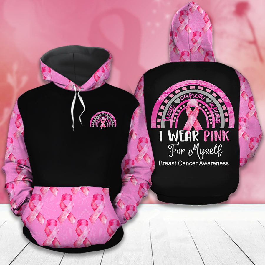 Breast Cancer Awareness Month I Wear Pink Survivor Breast Pain Fight Like A Girl Hoodie