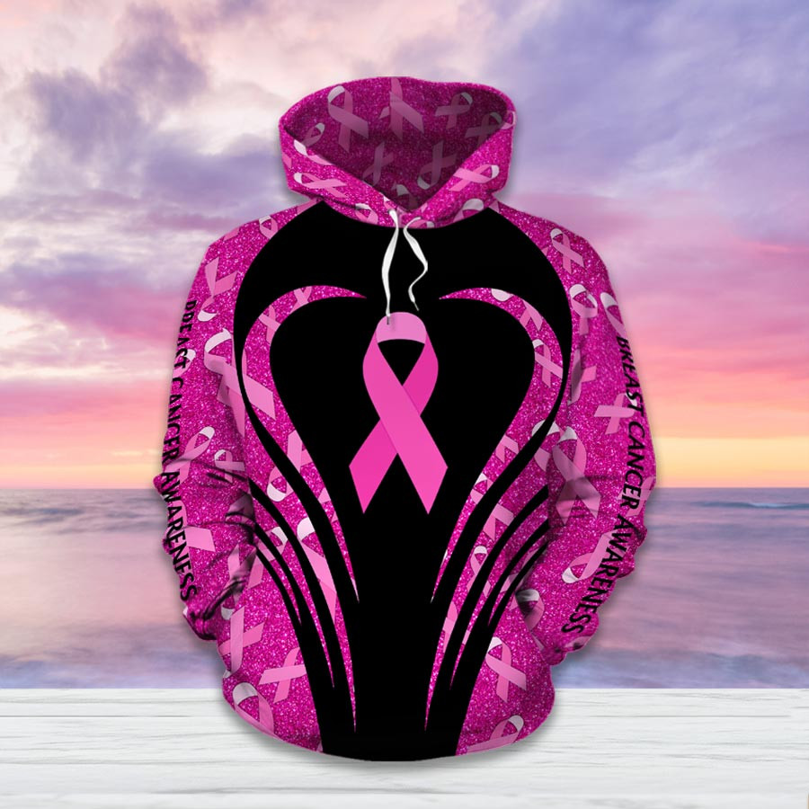 Breast Cancer Awareness Month I Wear Pink Survivor Breast Pain Fight Like A Girl Hoodie