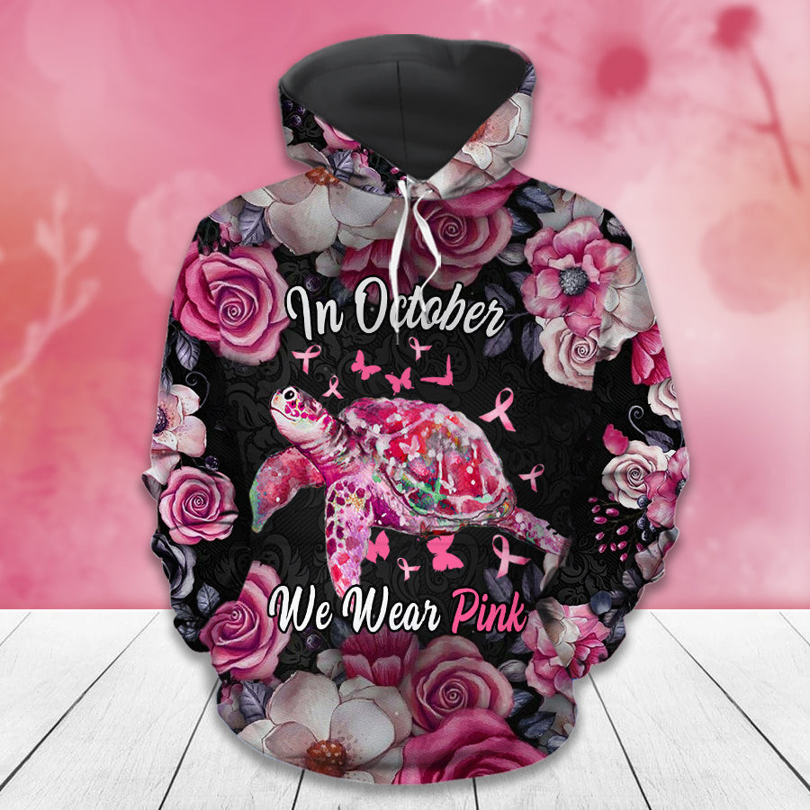 Breast Cancer Awareness Month I Wear Pink Survivor Breast Pain Fight Like A Girl Hoodie