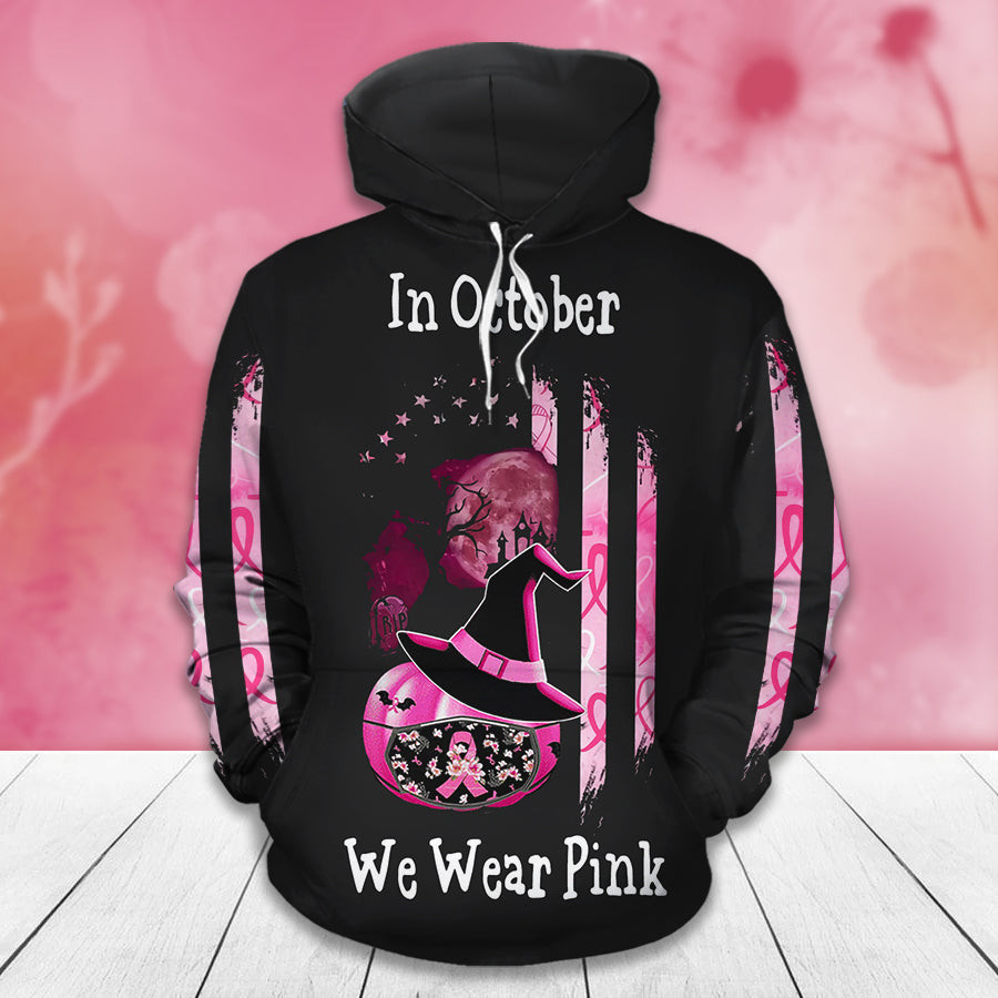 Breast Cancer Awareness Month I Wear Pink Survivor Breast Pain Fight Like A Girl Hoodie