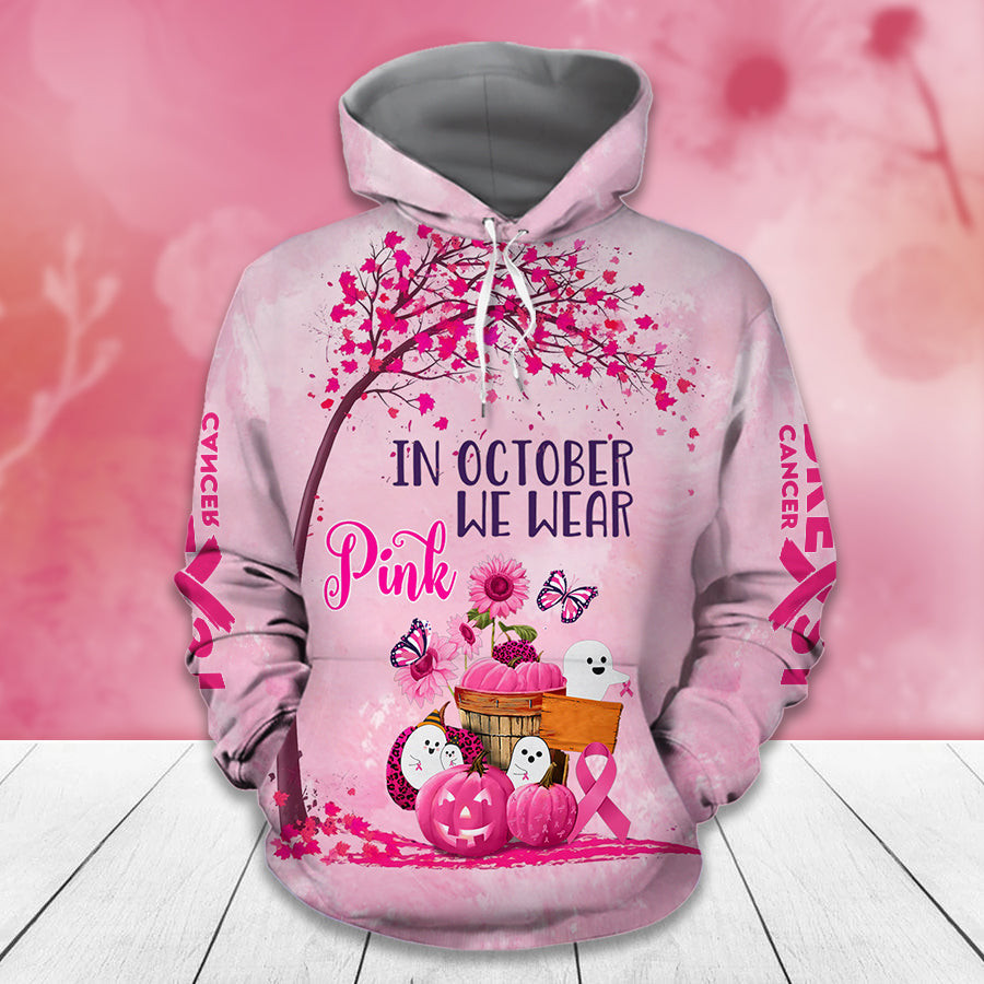 Breast Cancer Awareness Month I Wear Pink Survivor Breast Pain Fight Like A Girl Hoodie