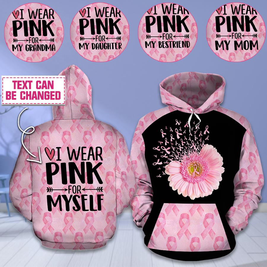 Breast Cancer Awareness Month I Wear Pink Survivor Fight Like A Girl Hoodie