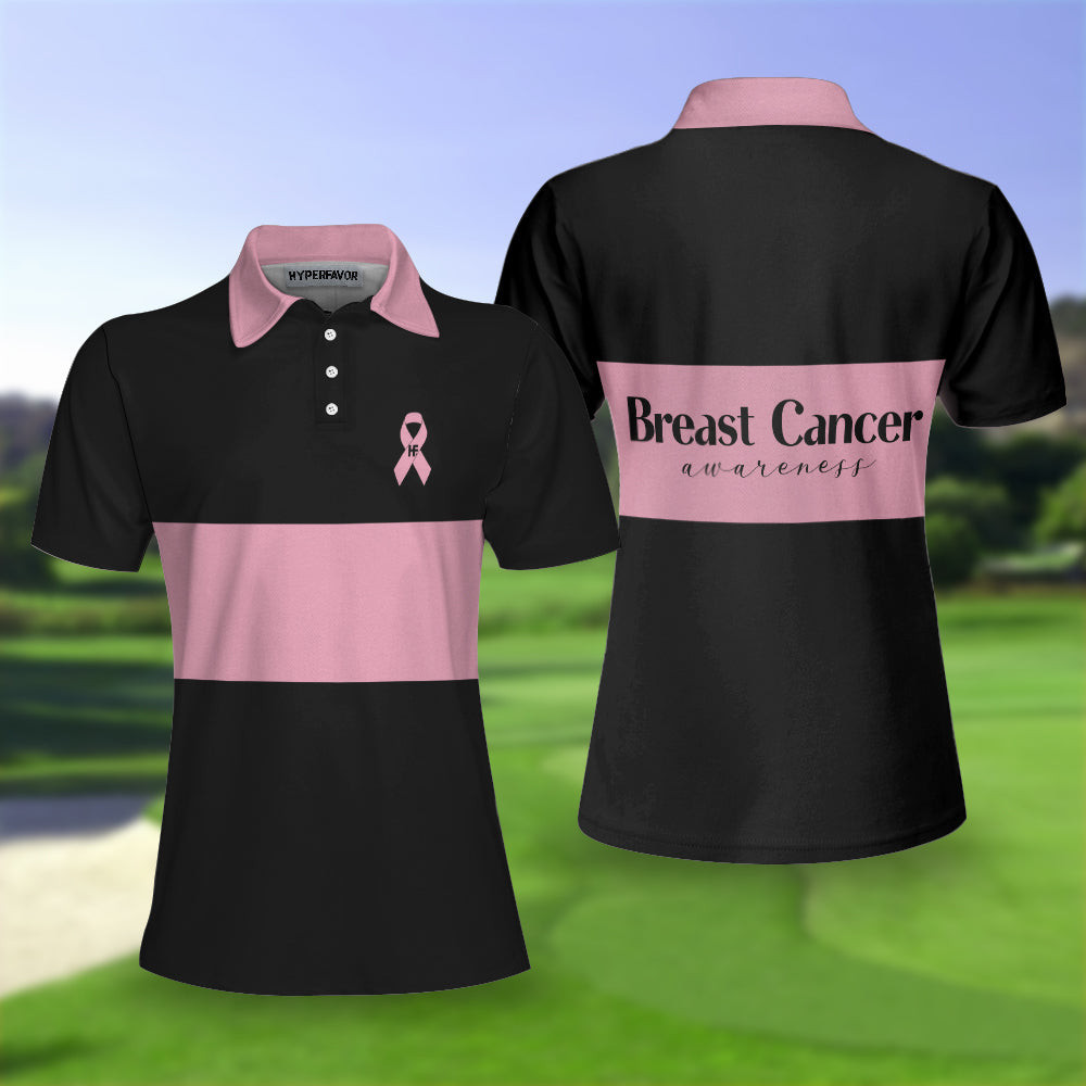 Breast Cancer Awareness Ribbon Short Sleeve Women Polo Shirt Thoughtful Breast Cancer Survivor Shirt