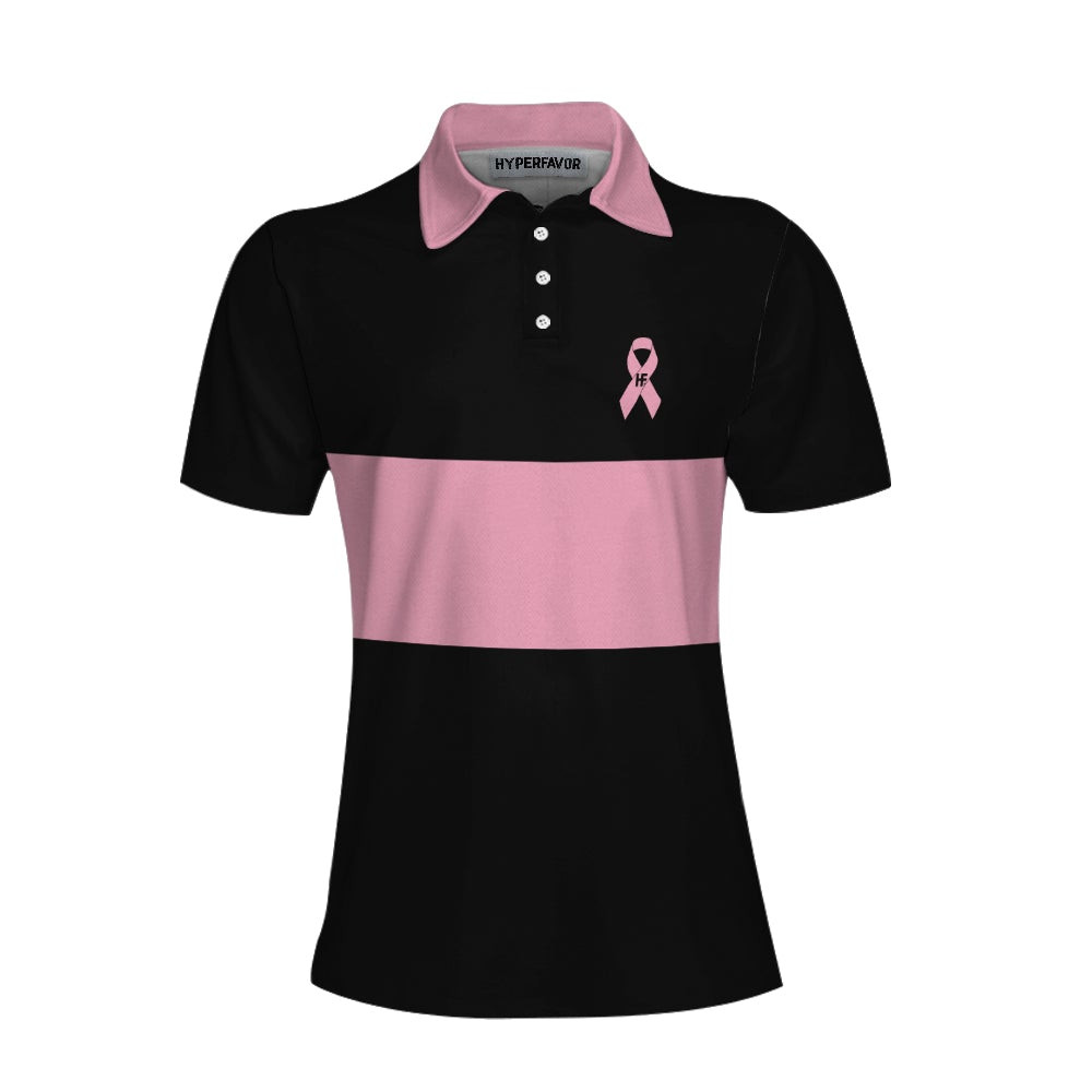 Breast Cancer Awareness Ribbon Short Sleeve Women Polo Shirt Thoughtful Breast Cancer Survivor Shirt