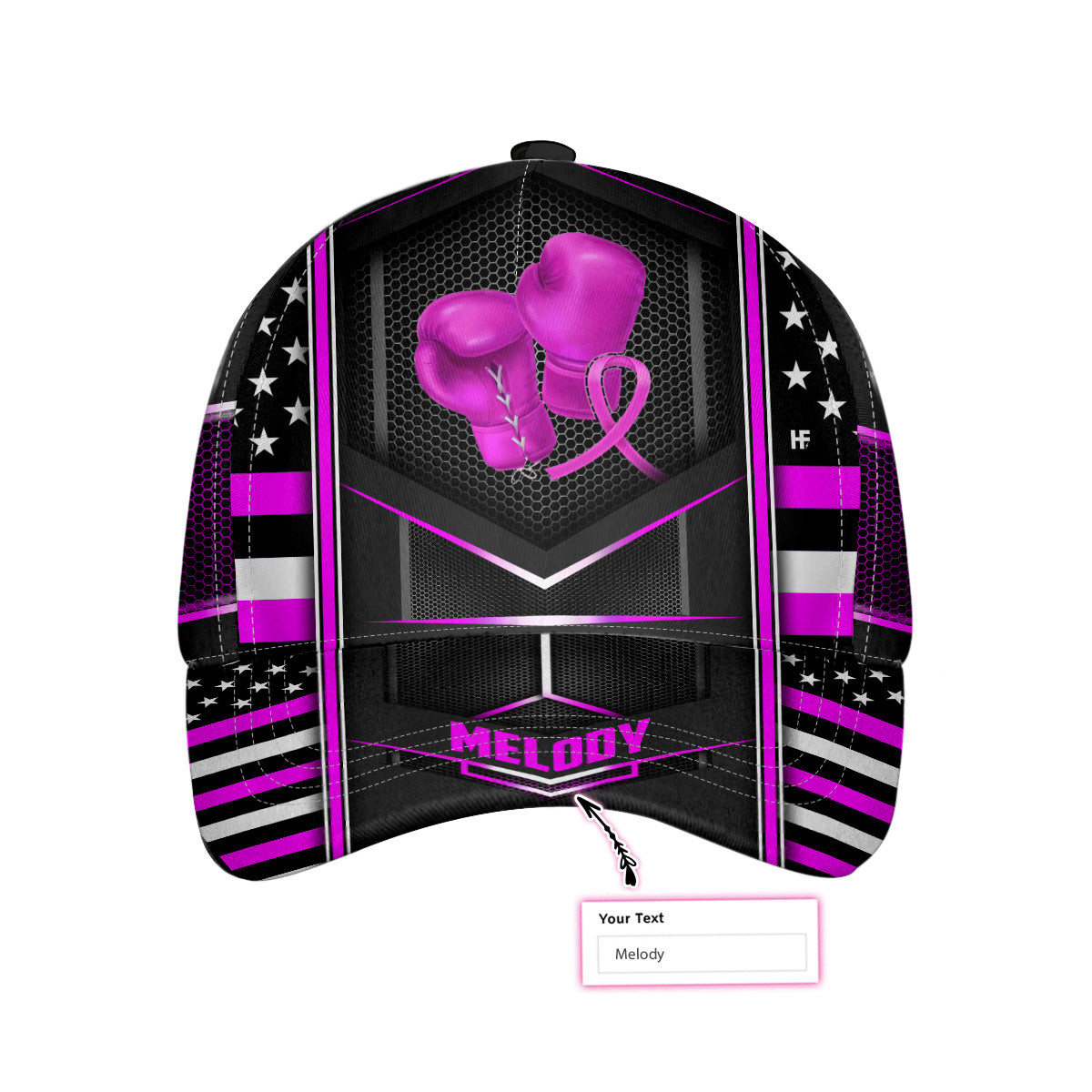 Breast Cancer Glove Strong Custom Cap