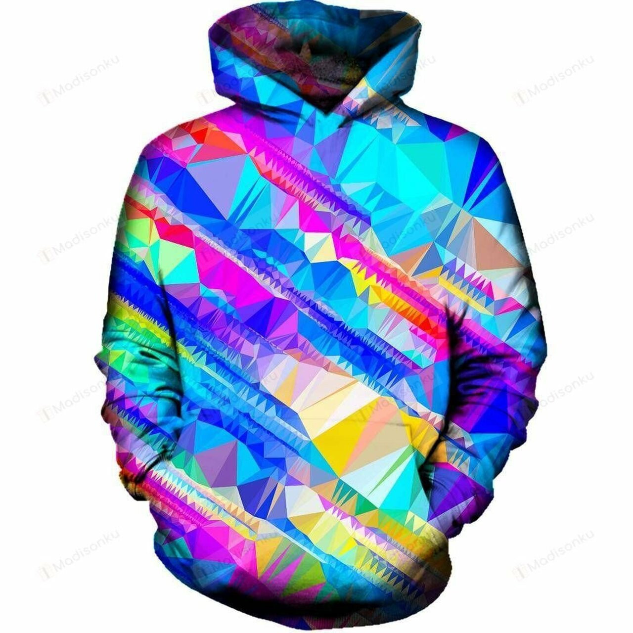 Bright Shapes 3d All Over Printed Hoodie