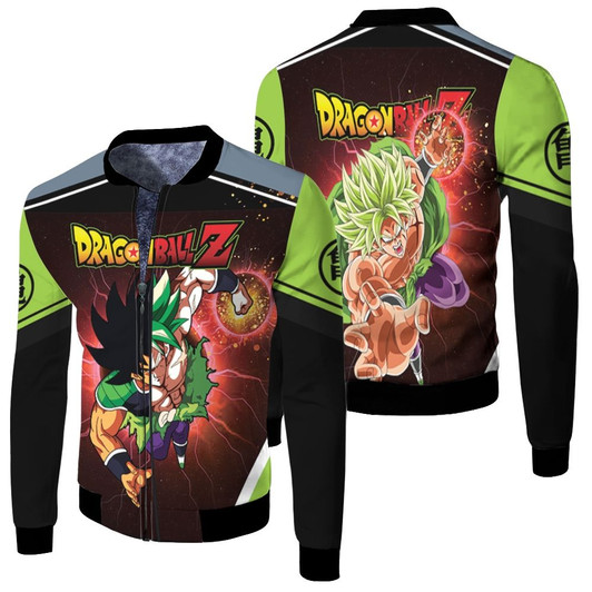 Broly Legendary Super Saiyan Dragon Ball Z Fleece Bomber Jacket