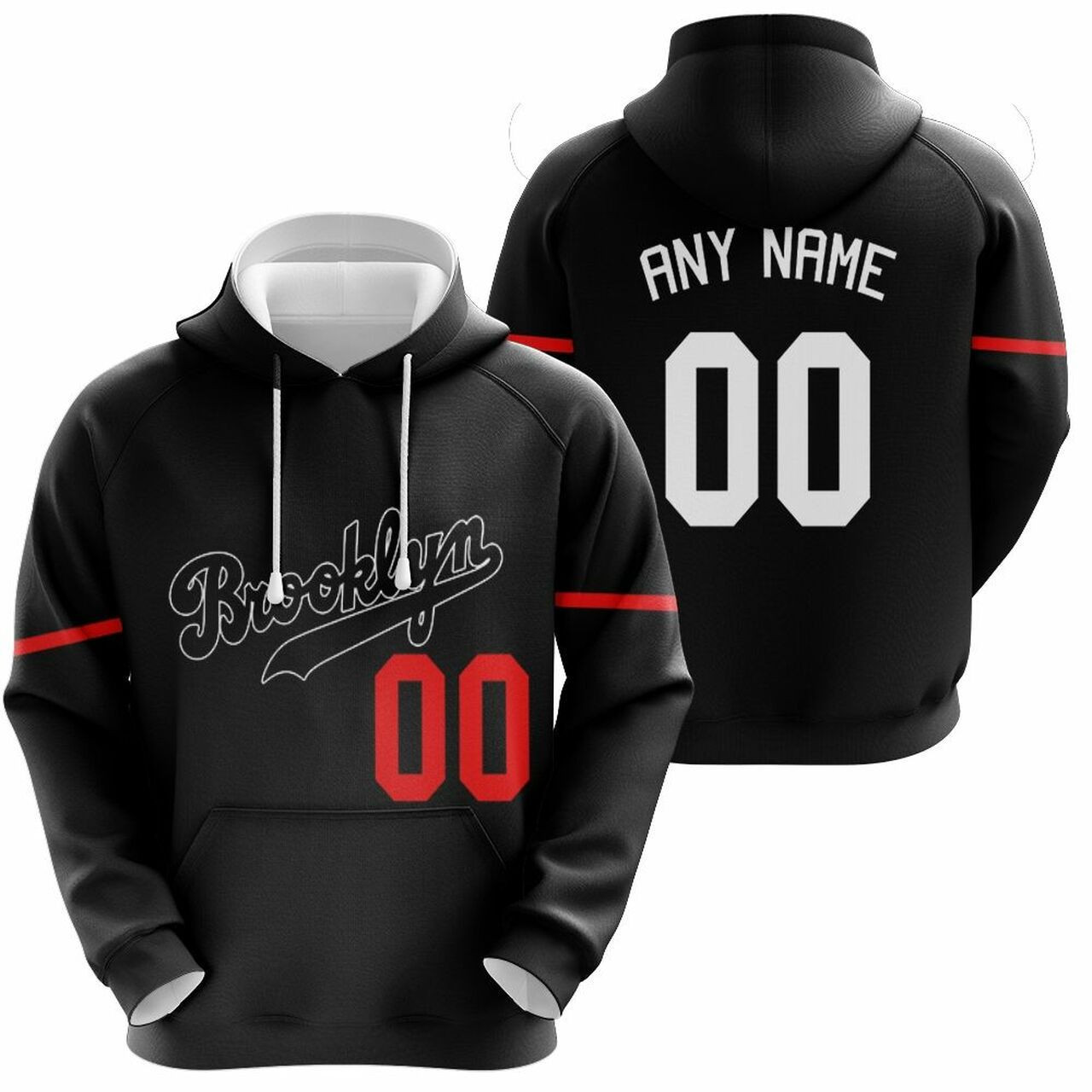 Brooklyn Dodgers Baseball Team 2020 Mlb Black Jersey Style Custom Gift For Brooklyn Fans Hoodie