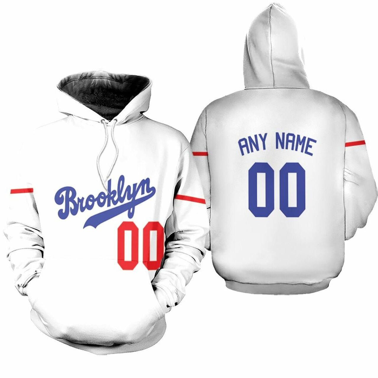 Brooklyn Dodgers Baseball Team 2020 Mlb White Jersey Style Custom Gift For Brooklyn Fans Hoodie