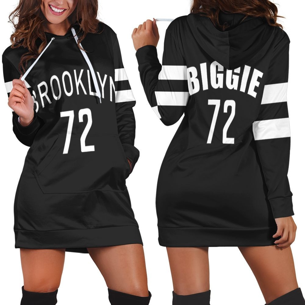 Brooklyn Nets Biggie Jersey Black Music Edition 2019 Hoodie Dress Sweater Dress Sweatshirt Dress