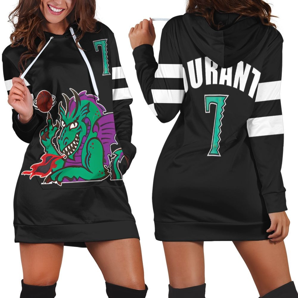 Brooklyn Nets Kevin Durant 7 2020 Nba Black Jersey Hoodie Dress Sweater Dress Sweatshirt Dress