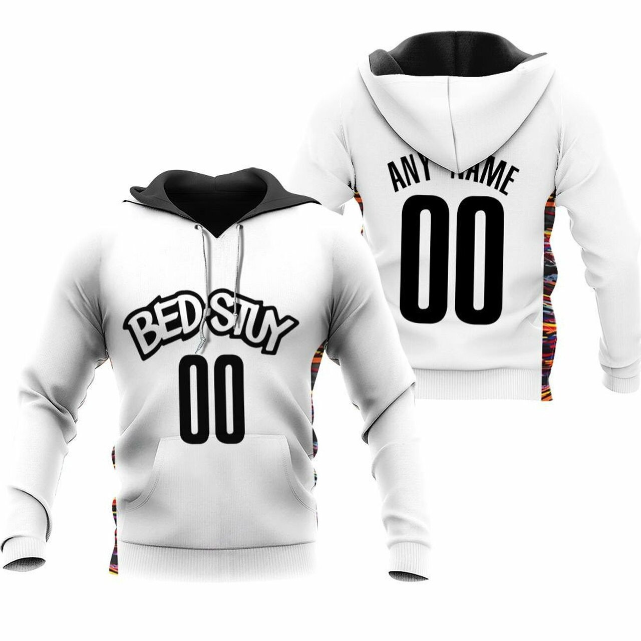 Brooklyn Nets Nba Basketball Team Logo 2020 City Edition New Arrival White 3d Designed Allover Custom Gift For Brooklyn Fans Hoodie
