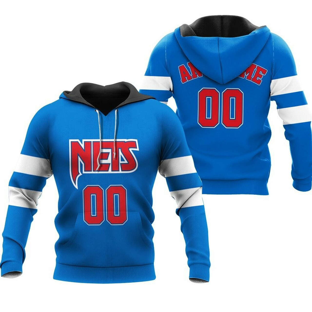Brooklyn Nets Nba Basketball Team New Arrival Blue 3d Designed Allover Custom Gift For Brooklyn Fans Hoodie