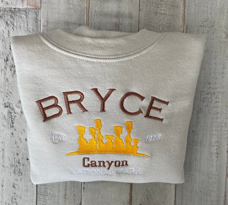 Bryce Canyon National Park Embroidered Crewneck-embroidered Crewneck-National Park Sweatshirt