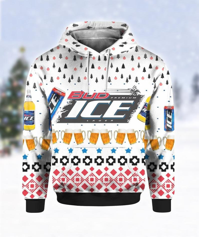 Bud Ice Beer 3d Print Ugly Hoodie 3D