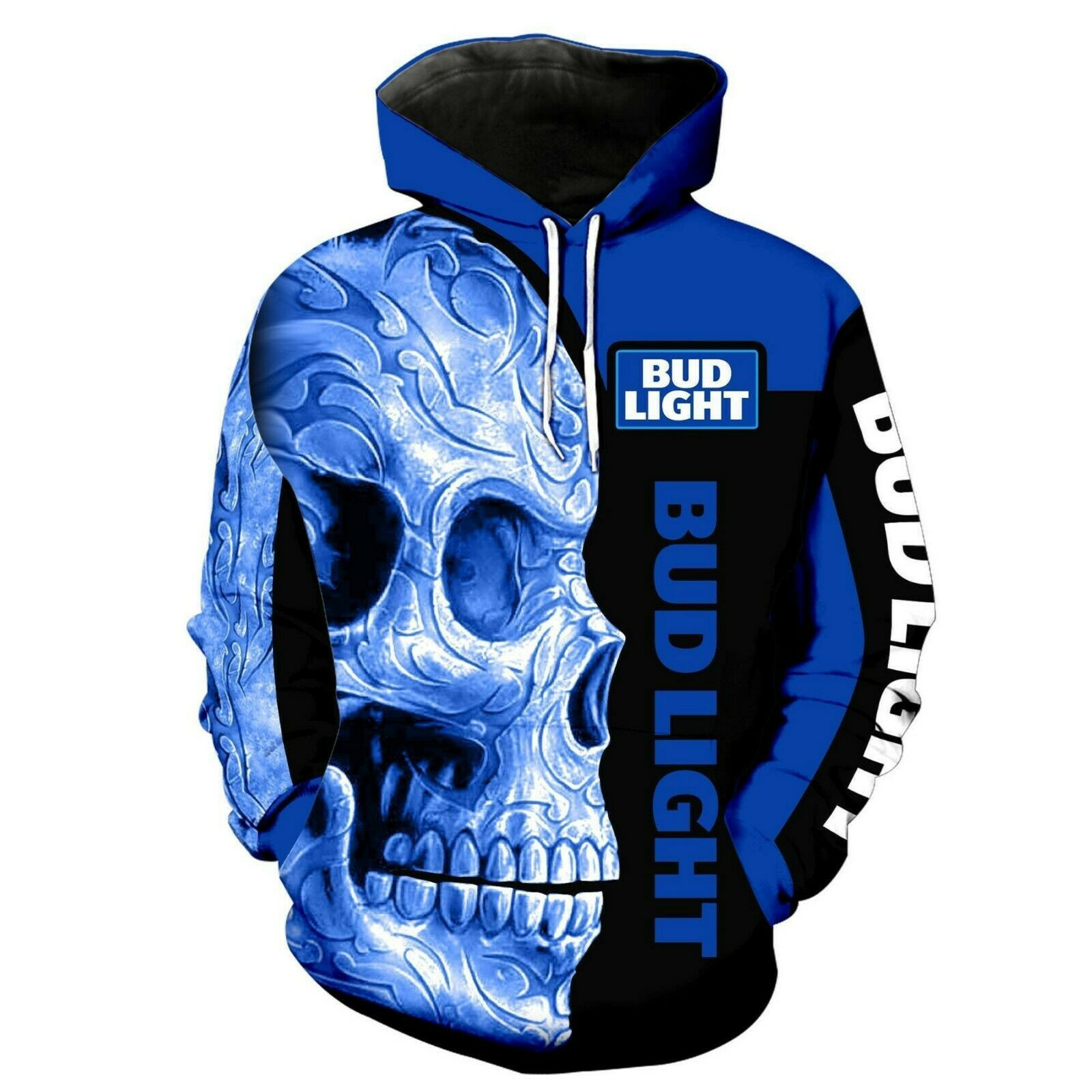 Bud Light Skull Hoodie for Men and Women