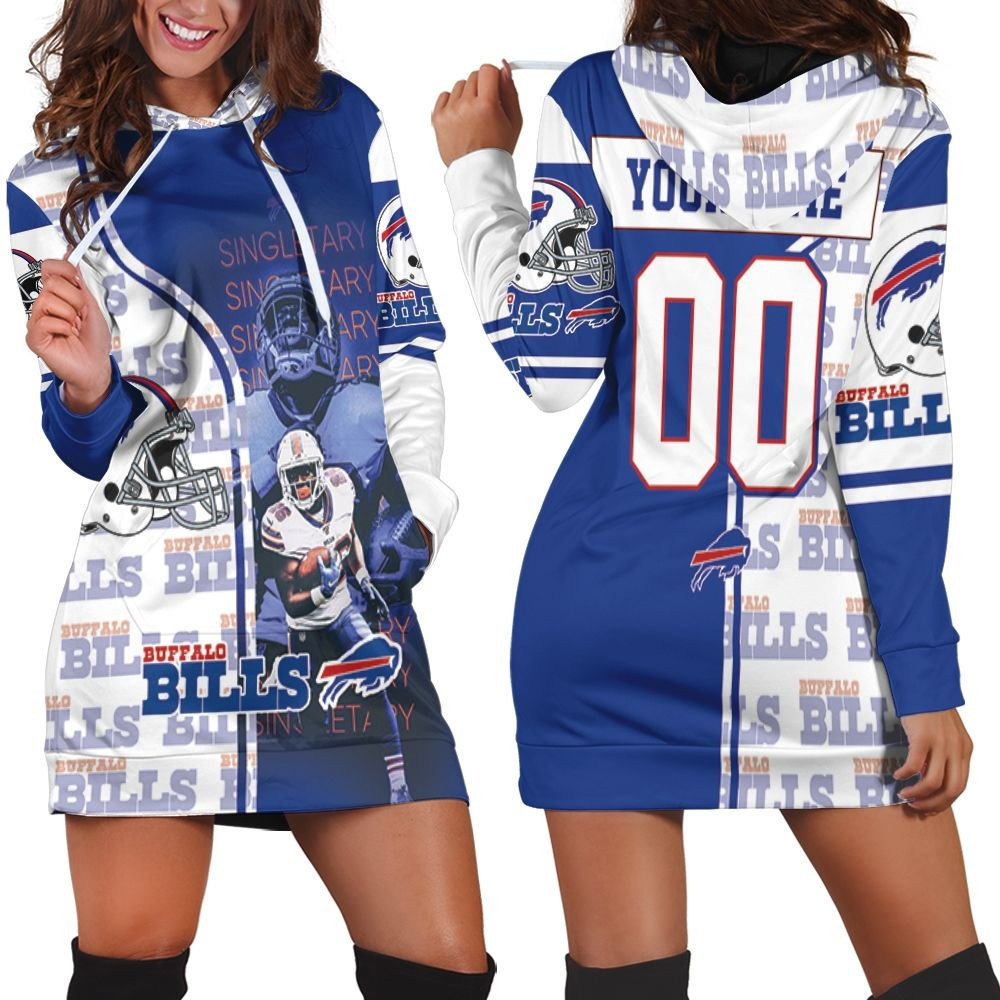 Buffalo Bills 26 Devin Singletary Afc East 2020 Personalized Hoodie Dress Sweater Dress Sweatshirt Dress
