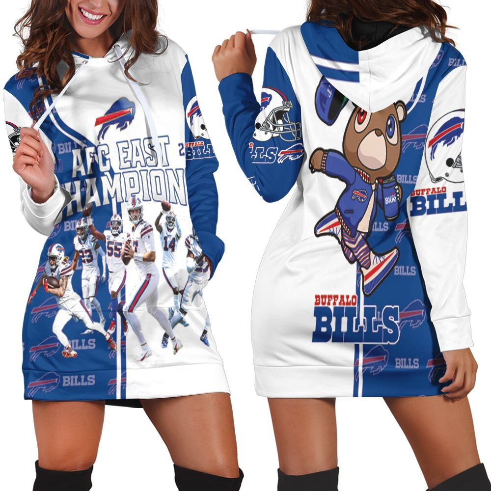 Buffalo Bills Afc East 2020 Champions Hoodie Dress Sweater Dress Sweatshirt Dress