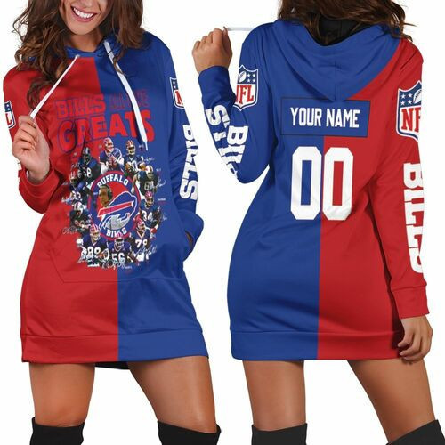 Buffalo Bills All Time Greats Players Of All Time 2020 Nfl Season Personalized Hoodie Dress Sweater Dress Sweatshirt Dress