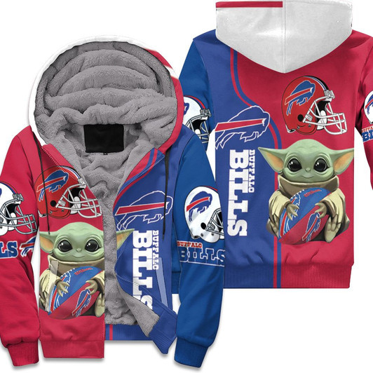 Buffalo Bills Baby Yoda The Mandalorian Fleece Hoodie