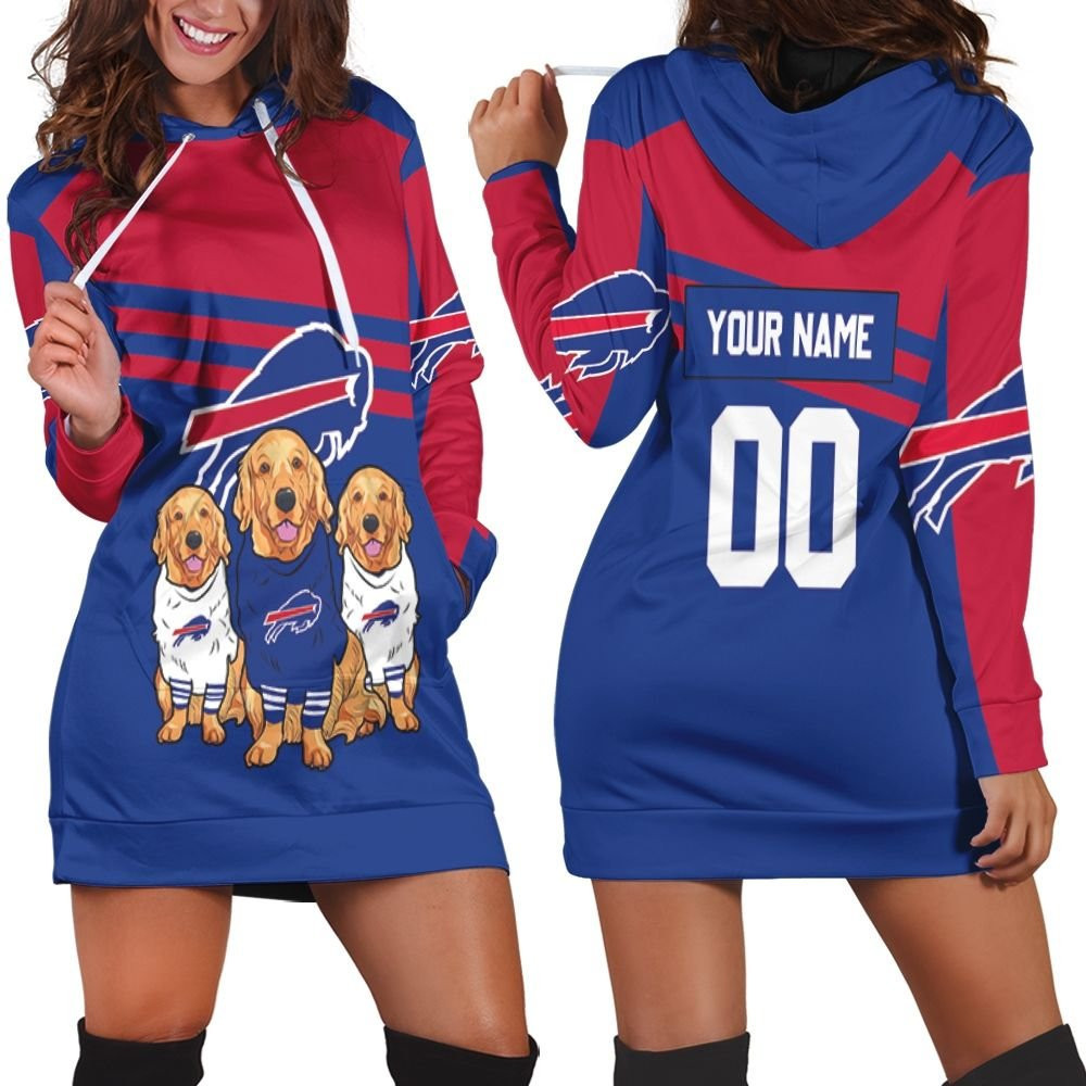 Buffalo Bills Golden Retriever 2020 Afc East Champions For Fans Personalized Hoodie Dress Sweater Dress Sweatshirt Dress