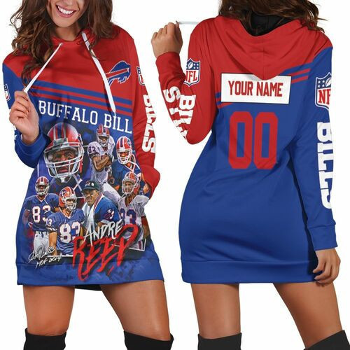 Buffalo Bills Great Players Andre Reed 83 2020 Nfl Season Personalized Hoodie Dress Sweater Dress Sweatshirt Dress