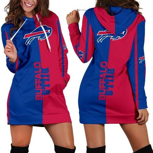 Buffalo Bills Hoodie Dress Sweater Dress Sweatshirt Dress 3d All Over Print For Women Hoodie