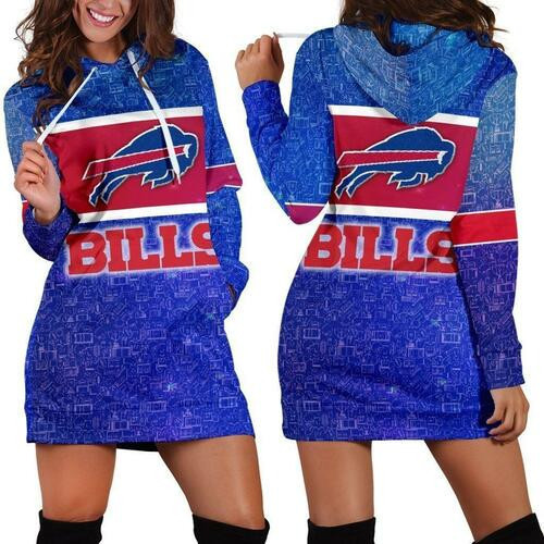 Buffalo Bills Hoodie Dress Sweater Dress Sweatshirt Dress 3d All Over Print For Women Hoodie