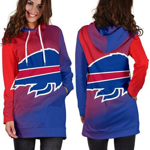 Buffalo Bills Hoodie Dress Sweater Dress Sweatshirt Dress 3d All Over Print For Women Hoodie