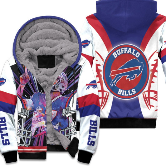 Buffalo Bills Josh Allen Legendary Captain Logo Team 3D Designed Allover Gift For Bills Fans Allen Lovers Fleece Hoodie