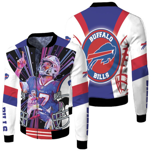 Buffalo Bills Josh Allen Legendary Captain Logo Team Fleece Bomber Jacket