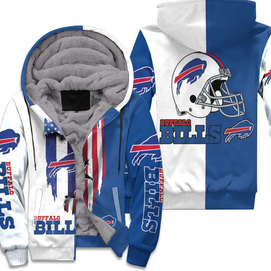 Buffalo Bills Love Under Ripped Flag 2020 Afc East Champions Fleece Hoodie