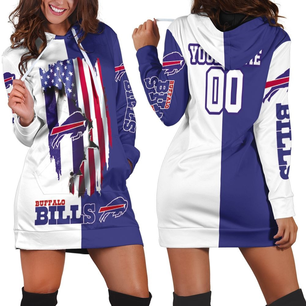 Buffalo Bills Love Under Ripped Flag 2020 Afc East Champions Personalized Hoodie Dress Sweater Dress Sweatshirt Dress