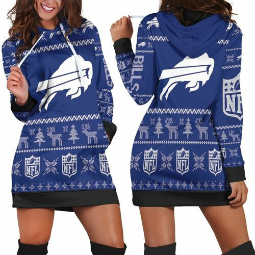 Buffalo Bills Nfl Ugly Sweatshirt Christmas 3d Hoodie Dress Sweater Dress Sweatshirt Dress