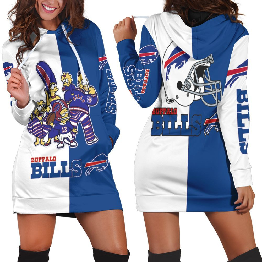 Buffalo Bills The Simpsons Family Fan Afc East Division 2020 Champs Hoodie Dress Sweater Dress Sweatshirt Dress