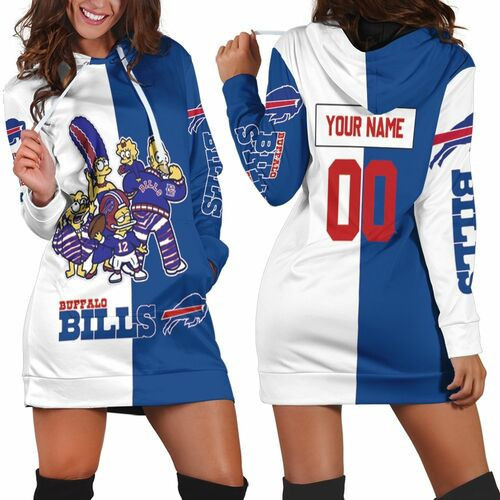 Buffalo Bills The Simpsons Family Fan Afc East Division 2020 Champs Personalized Hoodie Dress Sweater Dress Sweatshirt Dress