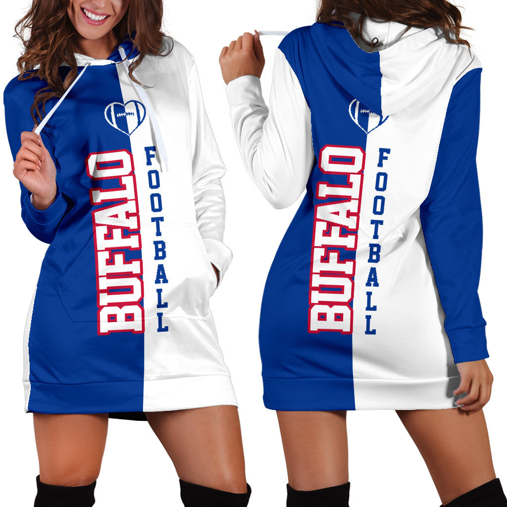 Buffalo Football Hoodie Dress 3d All Over Print For Women Hoodie