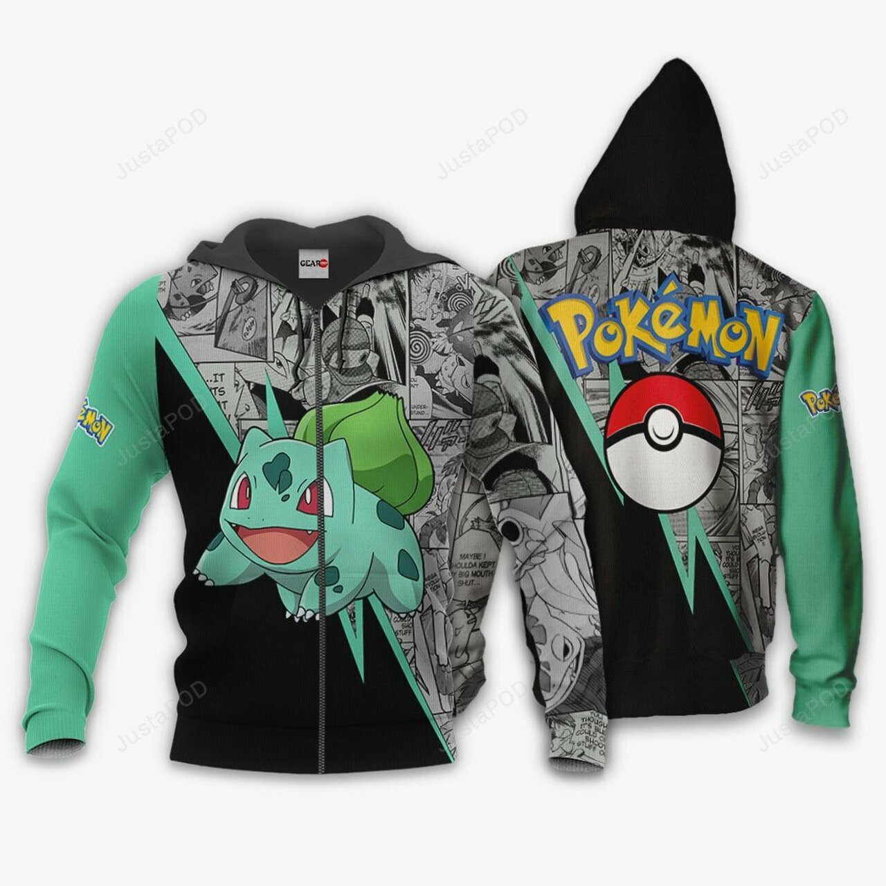 Bulbasaur Anime Pokemon 3d All Over Print Hoodie