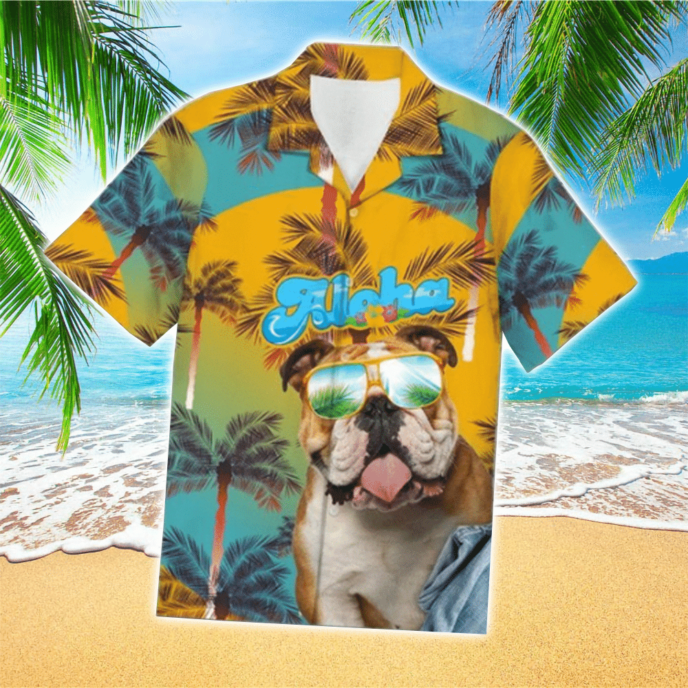 Bulldog Aloha Hawaiian Shirt for Men and Women