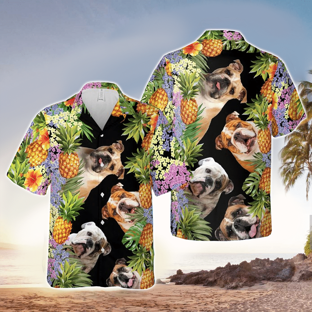 Bulldog Hawaiian Shirt Perfect Bulldog Terrier Clothing Shirt for Men and Women