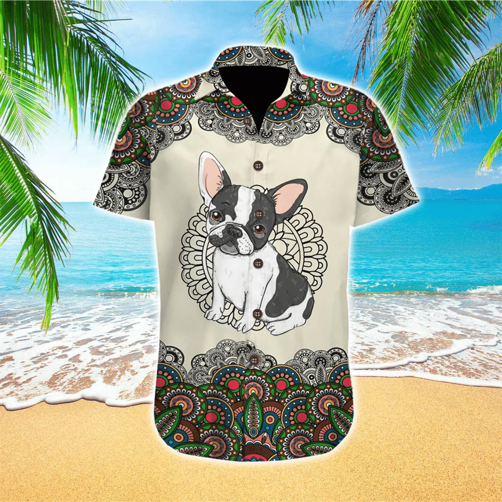 Bulldog Mandala Hawaiian Shirt for Men and Women