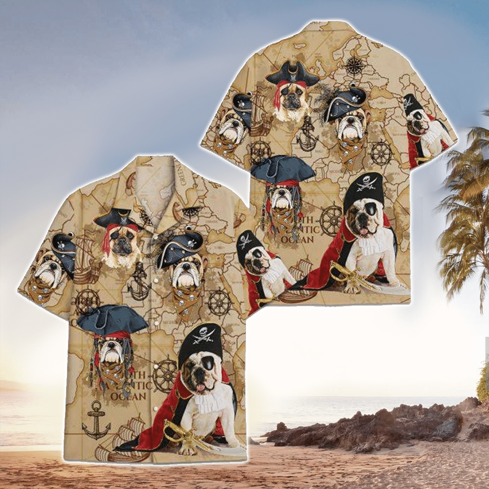 Bulldog Pirates Hawaiian Shirt for Men and Women