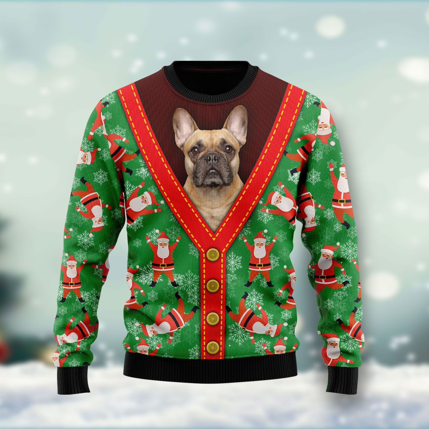 Bulldog Ugly Christmas Sweater Ugly Sweater For Men Women