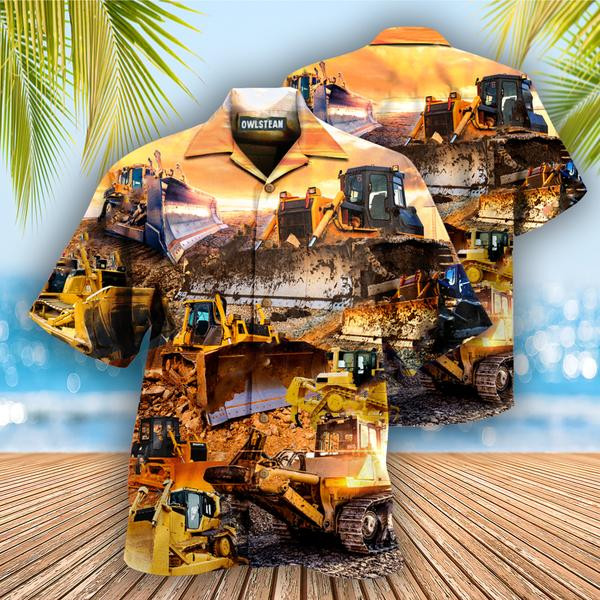 Bulldozer Lets Dig And Play With Bulldozer Edition - Hawaiian Shirt - Hawaiian Shirt For Men