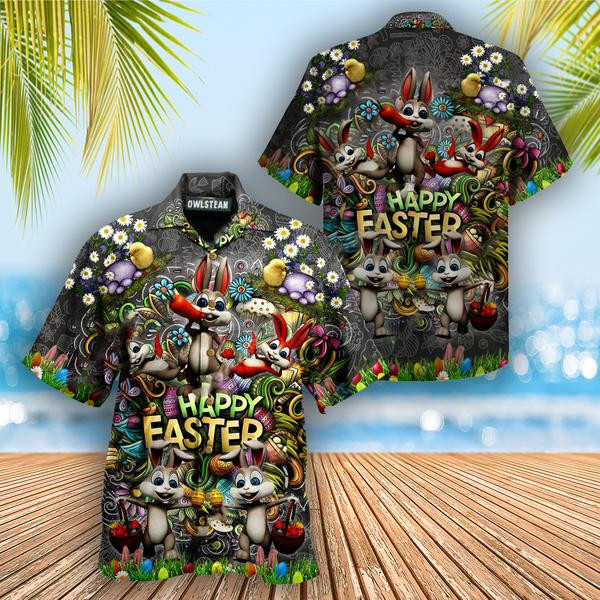 Bunny Happy Easter April Edition - Hawaiian Shirt - Hawaiian Shirt For Men