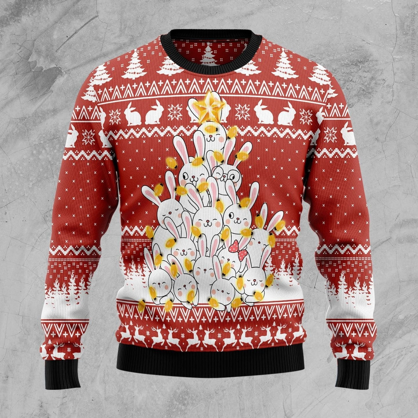 Bunny Tree Xmas Ugly Christmas Sweater