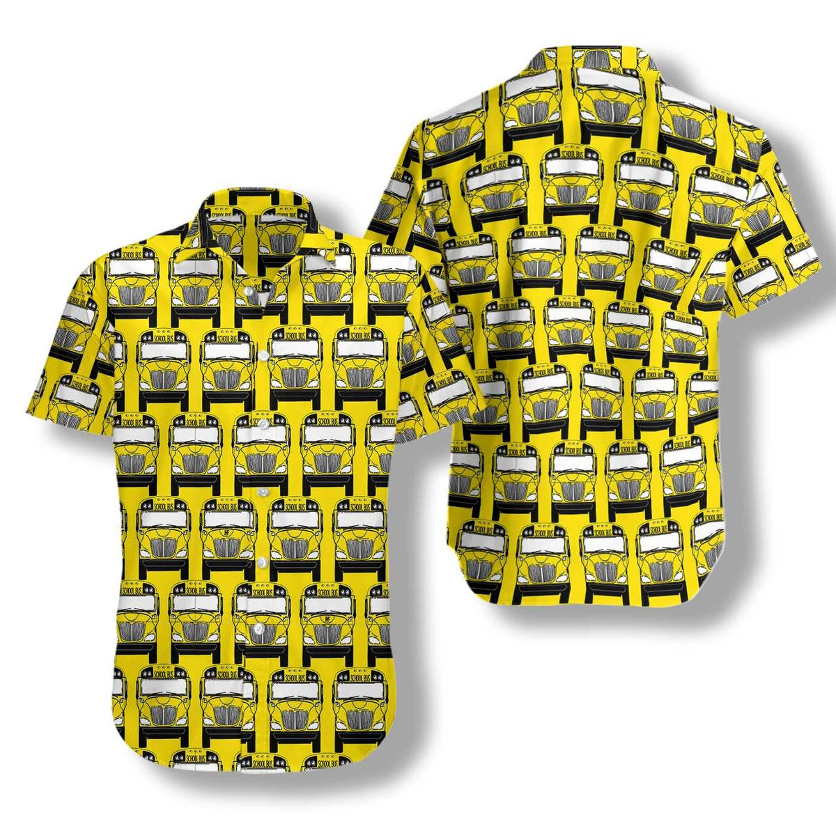 Bus Driver School Bus Pattern Hawaiian Shirt